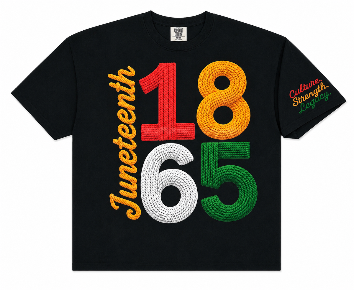 Womens Juneteenth 1865 Cropped Tee