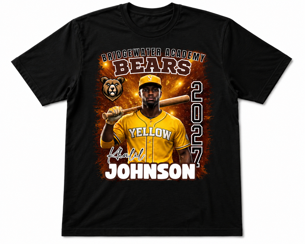 Baseball Fan Custom Player T-shirt